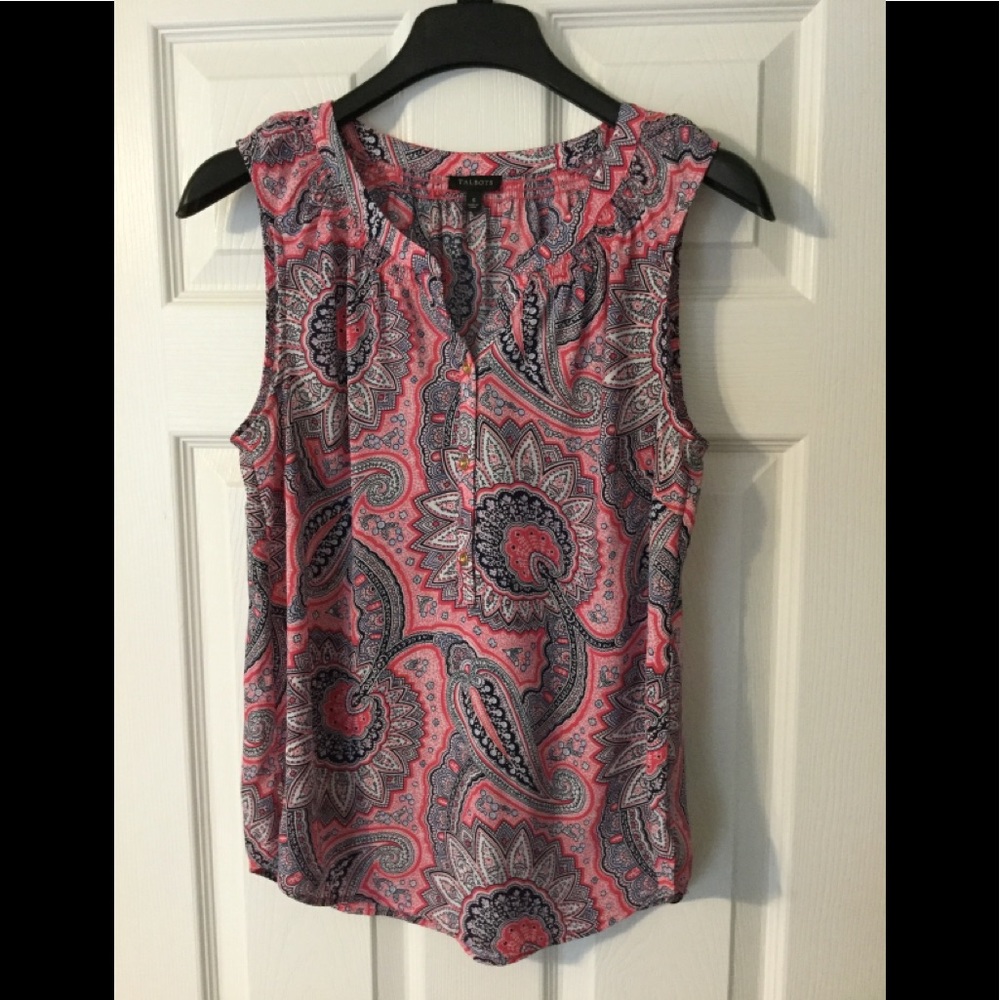 Talbots sleeveless blouse in size small